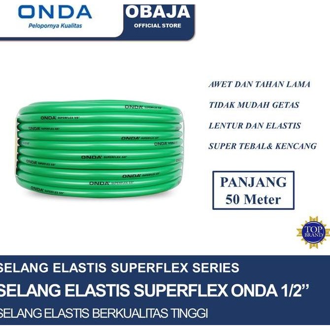 Onda Selang Air Elastis SUPERFLEX 1/2" 50 Meter / Selang Air Onda