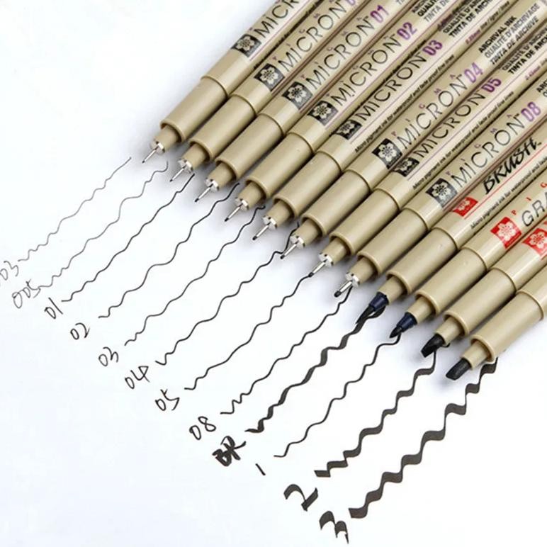 

1Pcs Sakura Pigma Micron Fine Pen Waterproof Smooth Black Ink Fineliner Drawing Pens Art Sketch Marker Liner Rotulador Tekenen