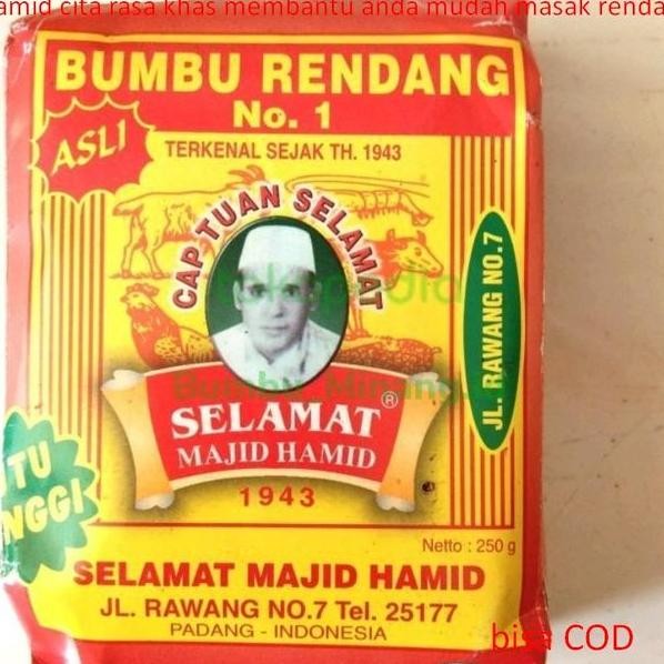 

Bumbu Rendang 250 Gr Khas Minang Dari Selamat Majid Hamid Cita Rasa Khas Membantu Anda Mudah Masak Rendang