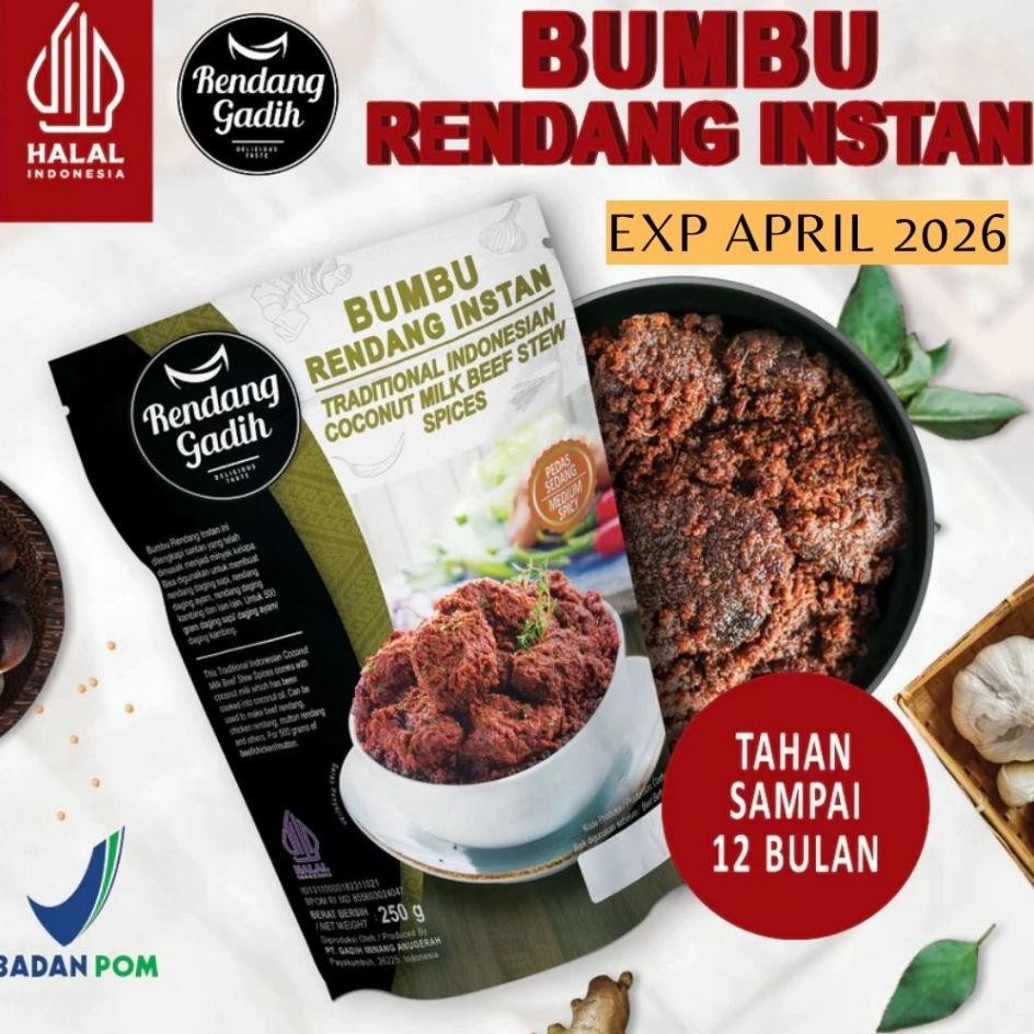 

Bumbu Rendang N Rendang Gadih Medium Spicy Enak Praktis Padang