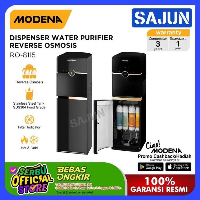 Modena Dispenser Water Purifier - RO 8115 Oxypure Reverse Osmosis