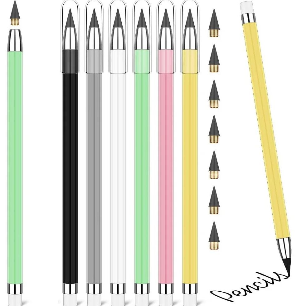 

6/12/18Pcs Inkless Pencil,Forever Pencil Reusable Everlasting Unlimited Pencil Writing Drawing Students Office School Supplies