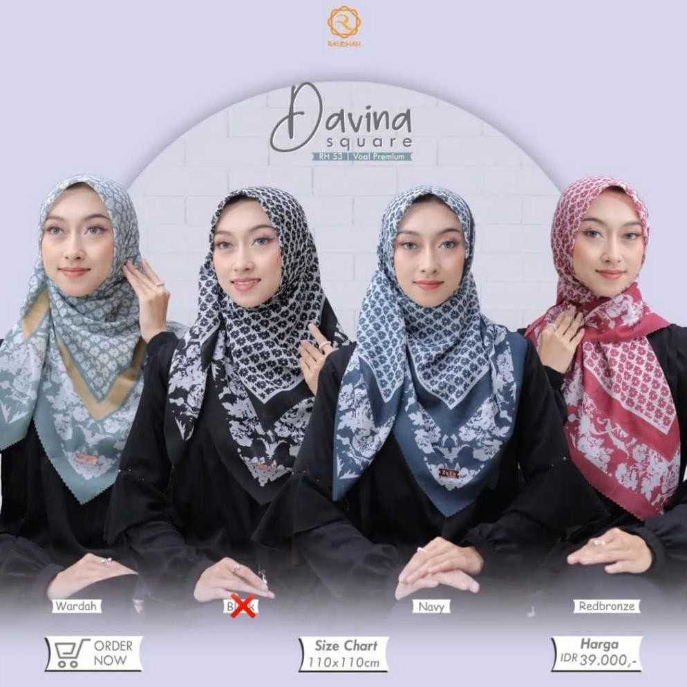 Momen Spesial Hijab Segi Empat Premium Voal Motif Thalia. Clara , Jihan, Veera Square Zyza By Raudha