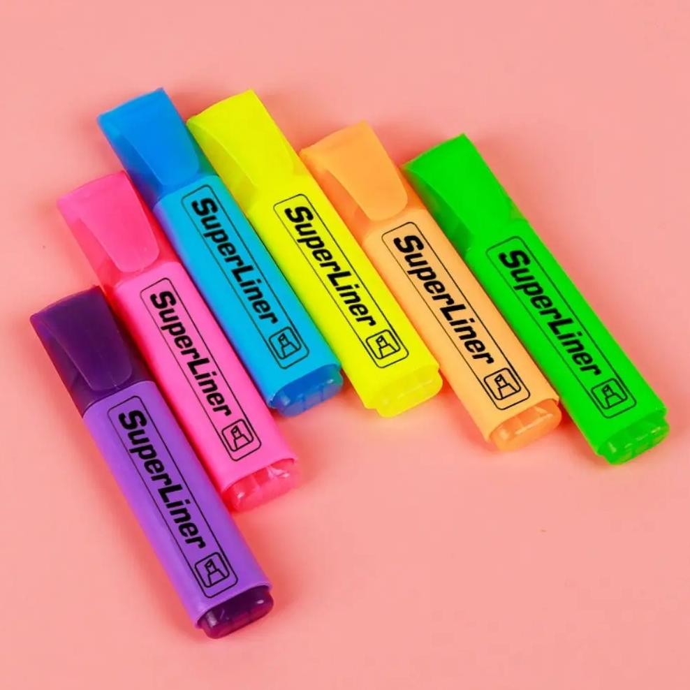 

4/6 Colors Colorful Highlighters Art Markers Oblique Drawing Fluorescent Pen Markers Flat Shape School Office Supplies