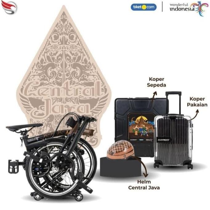 Sepeda Lipat Element Pikes Central Java Edition Edisi Jawa Koper Helm