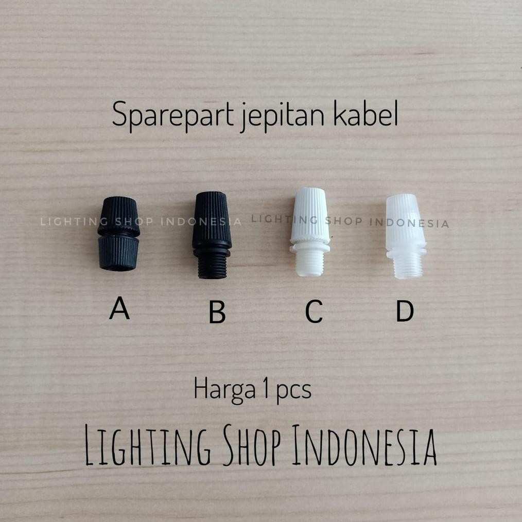 Ikatan kabel jepitan mur baut sparpart sepasang lampu gantung kop base