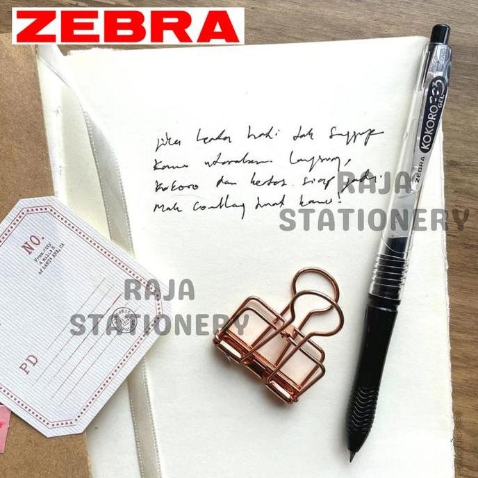 

les ZEBRA KOKORO GEL PEN 0.5 BLACK BLUE PULPEN GEL KOKORO ZEBRA LUSIN BOX [12PCS]