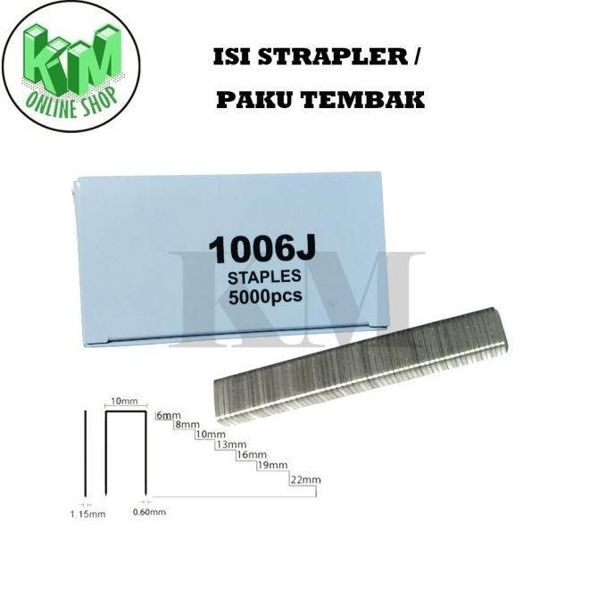 

Isi Straples Isi Strapler Tembak 1006 J Paku Tembak Staples 6mm
