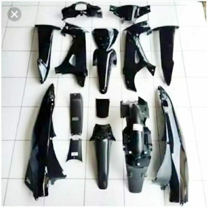 Full Set Body Karisma X 125 Hitam Merk WIN / Full Body Karisma X Hitam
