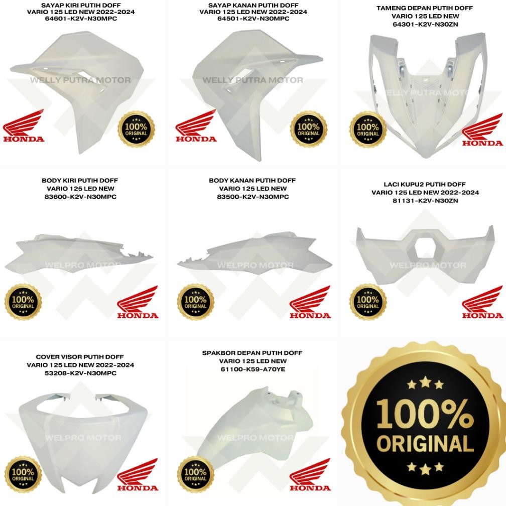 Request Full Body Halus Putih Doff Vario 125 Led New Gen 2 2022-2024 Ori Honda AHM