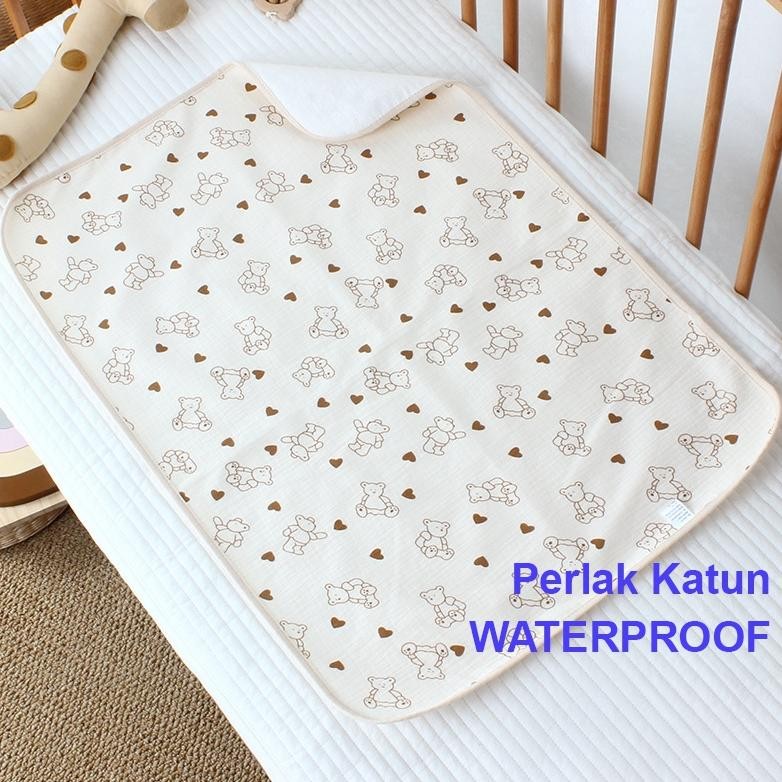 At43 Minicute - Perlak Katun Waterproof / Tatakan Kasur Ompol Bayi At43
