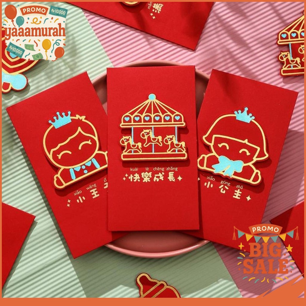

6PCS ANGPAO 3D ULANG TAHUN ANGPAU ANAK PREMIUM ANGPAO BIRTHDAY