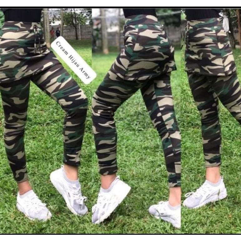 Termurah Gl_Rok Senam/Celana Rok Army/Rok Celana Army Wanita/Celana Rok Army Senam
