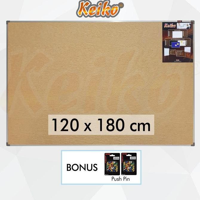 

Softboard Cork Pin Board / Papan Mading Gantung Keiko 120 x 180 cm Kualitas Original