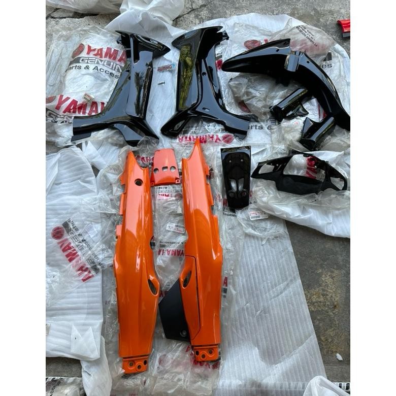 body set fiz r hitam orange original