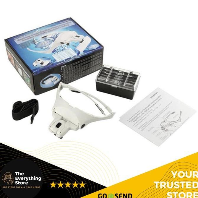 

KACA PEMBESAR KEPALA GANDA DENGAN LAMPU OPTIK LED Kualitas Original