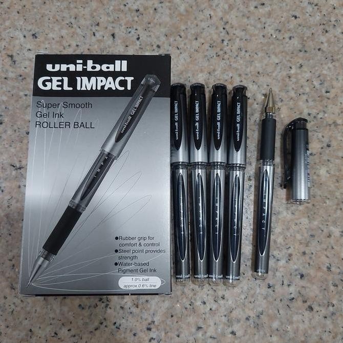

(PAK) Pulpen Uni-Ball Gel Impact 1.0mm Isi 12 Pcs Kualitas Original
