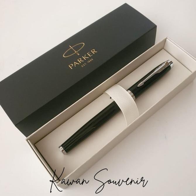 

Pulpen Parker Original IM New LQ Black Chrome Trim (Klip Silver) RB Kualitas Original