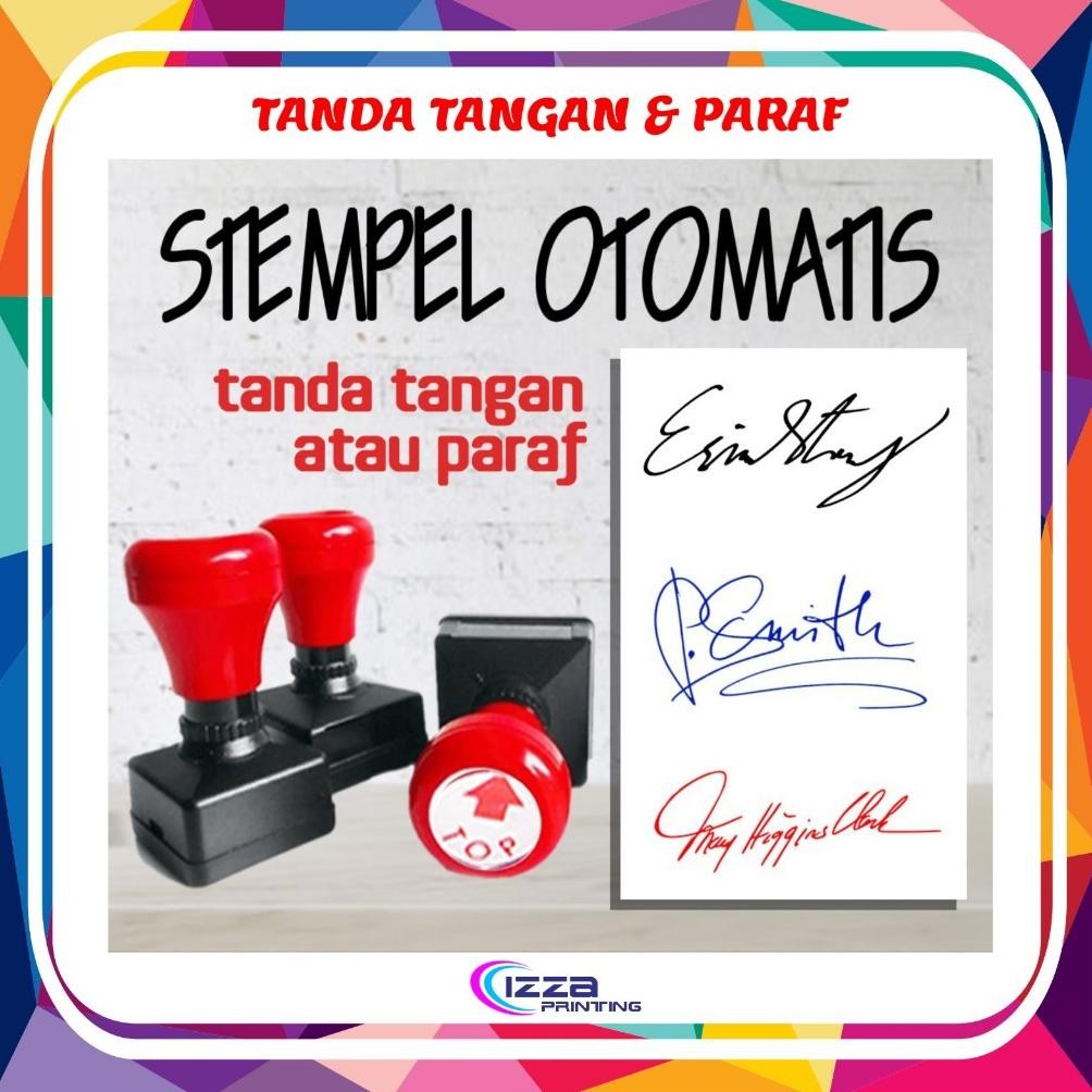 

NEW!!! STEMPEL CUSTOM NAMA DAN TANDA TANGAN / PARAF ( BONUS Refill Tinta Premium 5 ml )
