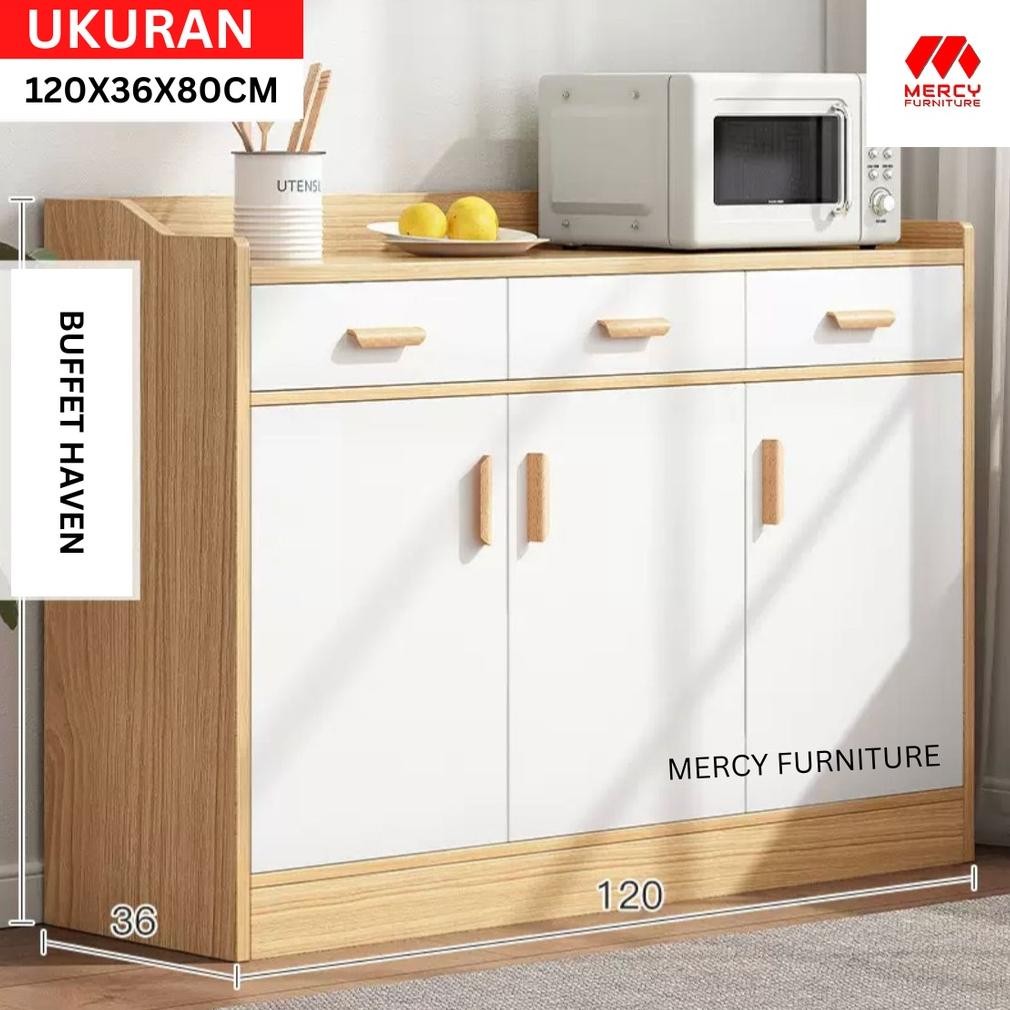 Mercy Furniture Cabinet Rak Dapur Tempat Penyimpanan Rak Serbaguna