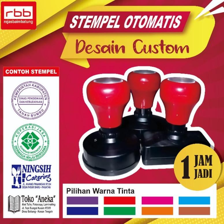 

NEW!!! CETAK STEMPEL CUSTOM OTOMATIS PERUSAHAAN, LOGO, NAMA TANDA TANGAN, TOKO, INSTANSI, DLL