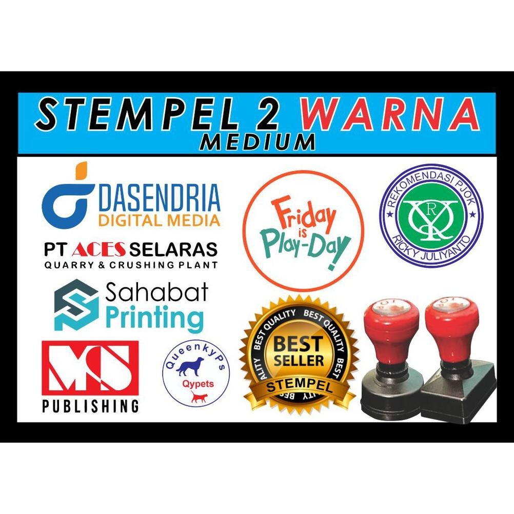 

NEW!!! TERMURAH! Stempel 2 Warna Ukuran Medium SIAP CAP