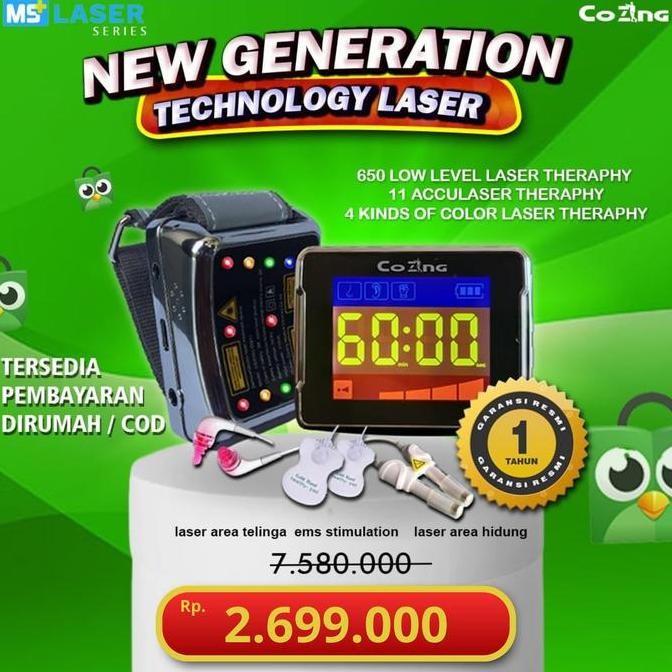 dr terapy laser plus cozing 4warna 11 titik garansi resmi 1th