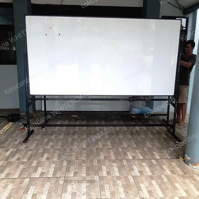 

papan tulis whiteboard magnet 120 240 Cm Kualitas Original