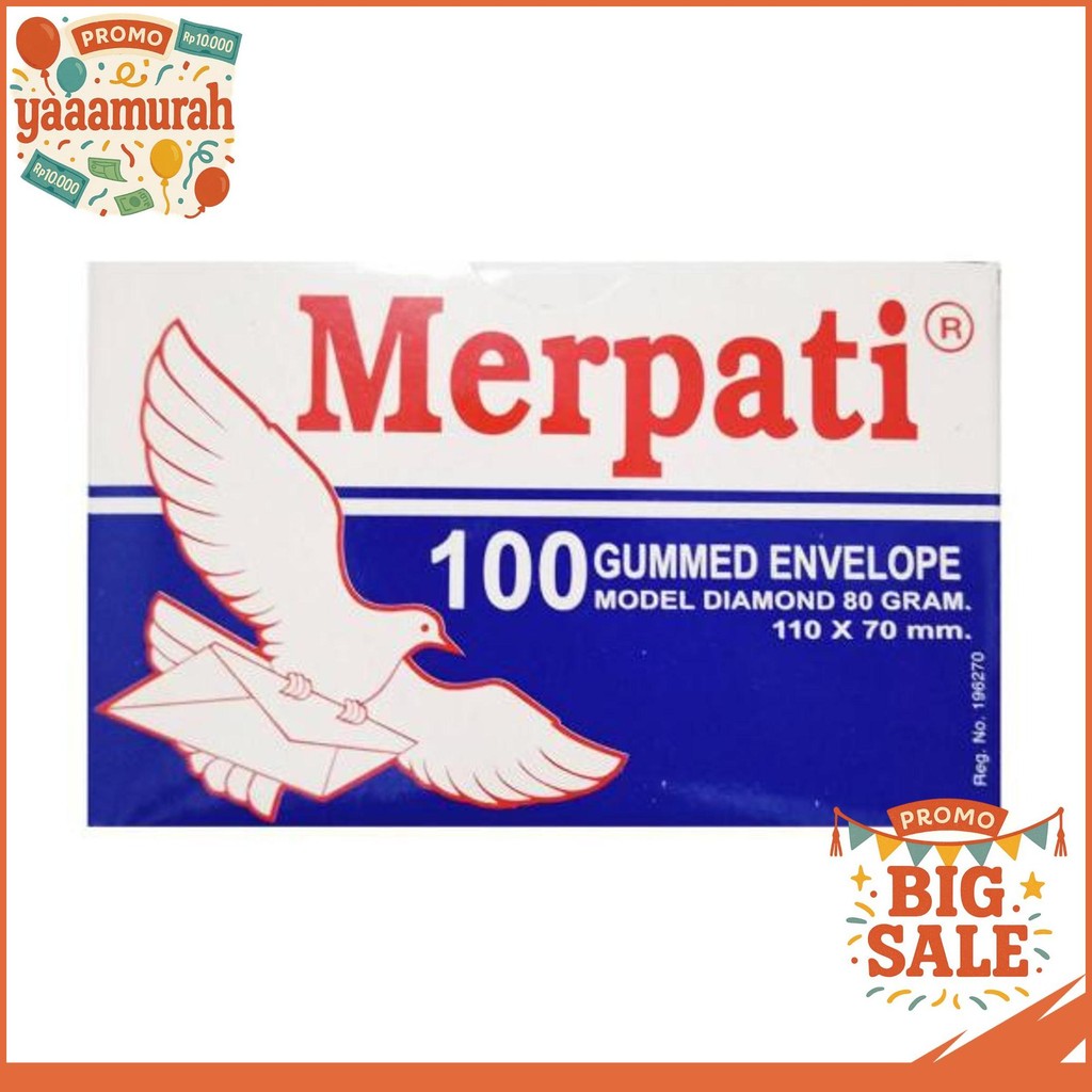 

AMPLOP MERPATI KECIL UKURAN 11X7CM ISI 100 LEMBAR [PER 1 PAK]