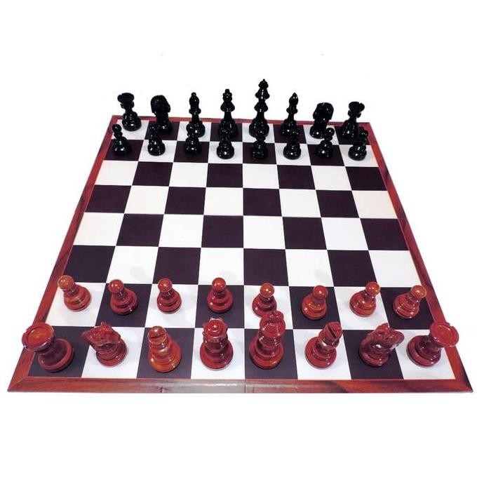 TERBARU - Papan Catur + Buah Catur Kayu Sawo Istimewa + Tas Catur