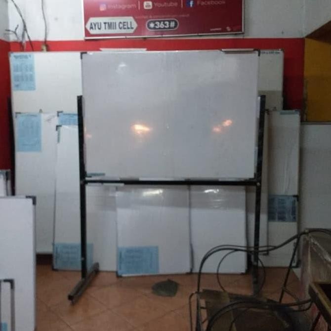 

whiteboard standing non magnetik 60x80cm Kualitas Original