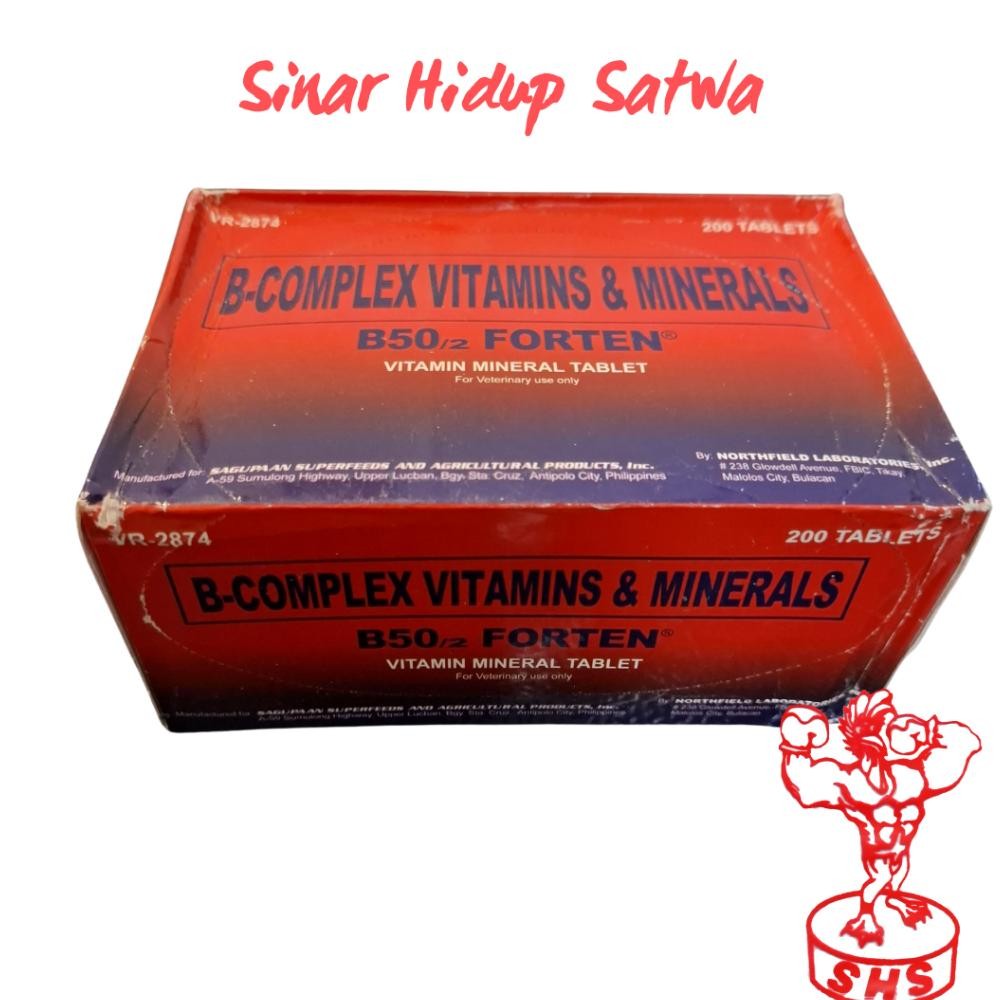 NEW B50 1 BOX 200 Tablet vitamin obat ayam
