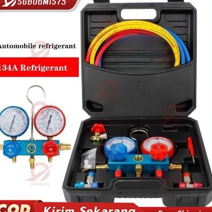 BRASS DOUBLE MANIFOLD MULTI ONE COOL PENGISIAN FREON AC MOBIL AC KULKAS AC RUMAH Testing manifold do