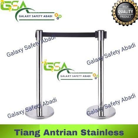 

Tiang Antrian Pembatas Stainless Queue Line Pita 3M Kualitas Original