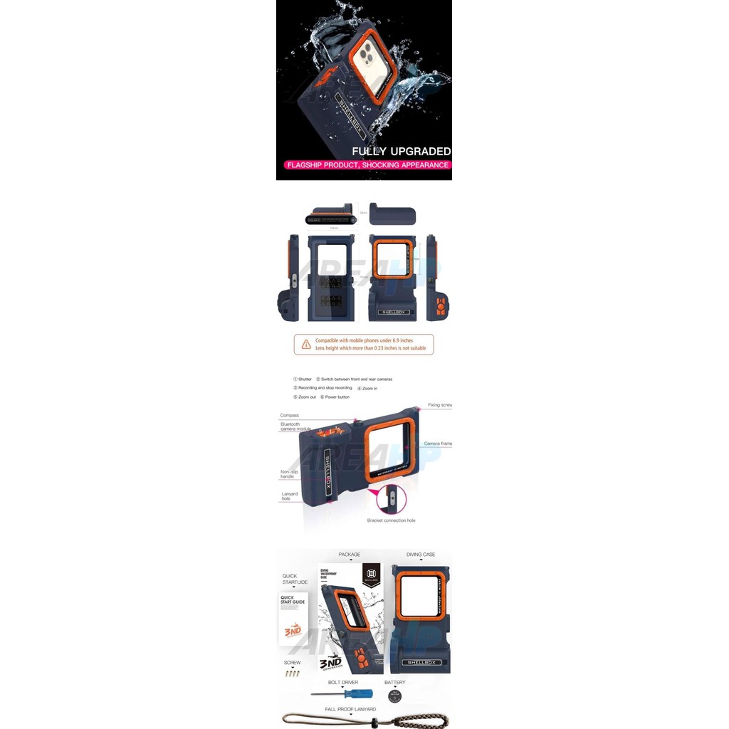 Shellbox Gen 3 Diving Waterproof Case Casing 15M Samsung Note 20,Ultra Kualitas Original