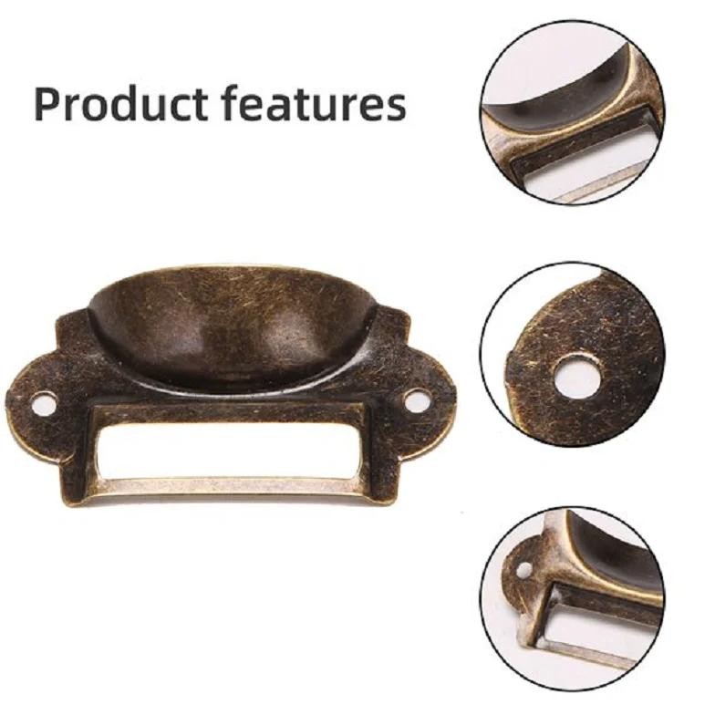 

20PCS File Name Card File Cabinet Handles Label Holder Antique Bronze Drawer Label Pull Cabinet Frame Handle File Name Terbaru