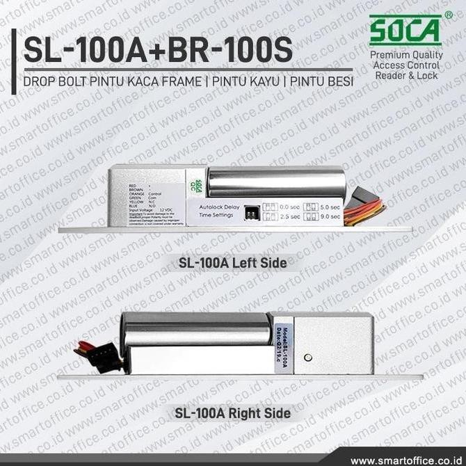 SOCA SL100A Electric Drop Bolt + Bracket BR100S for SOCA SL100 Diskon
