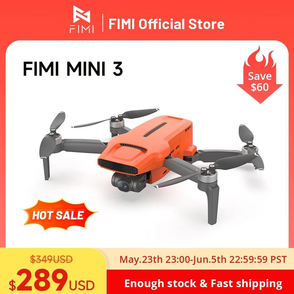 Fimi Mini 3 New Drone 4K 60Fps Ai Super Night Video 9Km Range 3-Axis Gimbal 249G Ultralight Design S