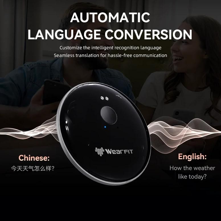 

New Bluetooth5.4 AI Voice Assistant Accurate Translator Video Photo Record Translate Simultaneous Interpretation Translation