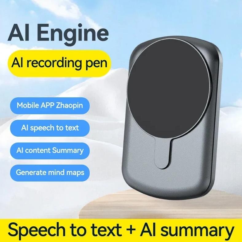

AI Mobile Phone Call Voice Recorder Mini APP Control Audio Real Time Language Transcription Summary Translator Device For Iphone
