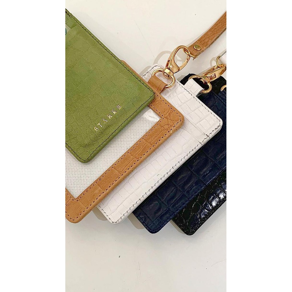 

Card Holder ID Card Kulit Asli STARKE Leather Fury Chital Cream Kualitas Original