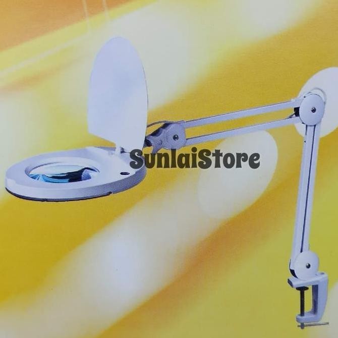 

Kaca Pembesar Magnifying Lamp Lampu Sanfix SM-50-8 Clamp 8x Pembesaran Kualitas Original