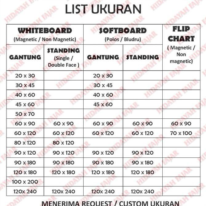 

Papan Tulis - Whiteboard Magnet - Papan Tulis Standing 90 x 180 Kualitas Original