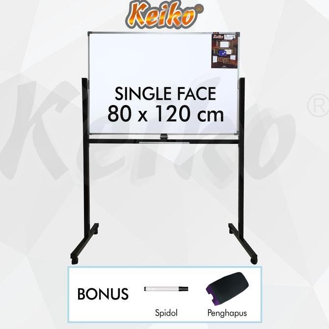 

Papan Tulis Whiteboard Standing Single Face Keiko 80 x 120 cm Kualitas Original