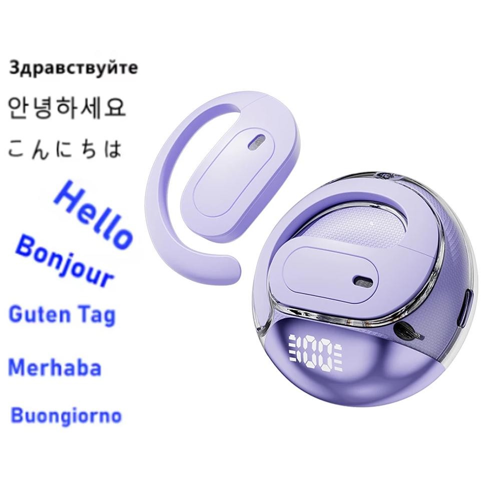 

AI Translator Earbuds 99% High Accuracy Smart Translate Headphone Translator Headphones Wireless Ear Hook Earphones for Meeting