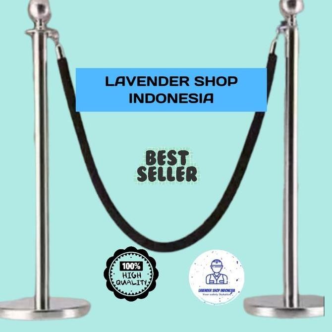 

Tiang Pembatas Antrian tali bludru / pembatas antrian bank Kualitas Original