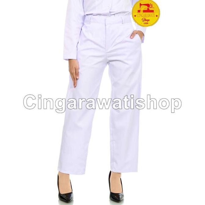 Promo / Terlaris Rok Seragam Panjang Putih Wanita | Celana Seragam Putih Dinas Wanita | Bawahan Sera