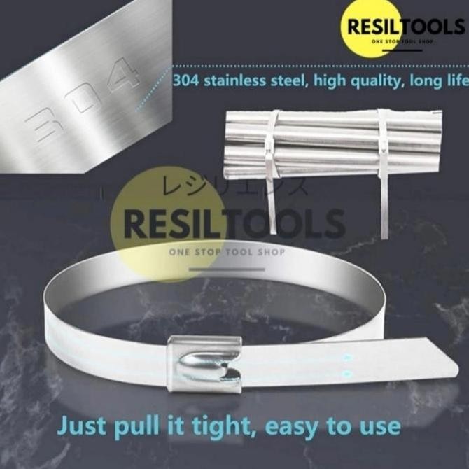 

Cable Ties Stainless Resiltools 30 Cm Isi 100 Pcs Kabel Ties Self Lock Kualitas Original