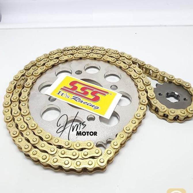 Gir Set SSS Cbr, Cb 150 R, Megapro,Verza,Tiger,Rantai Gold 428/Gear Set Sss Cbr 150,Cb 150R Gear Mot