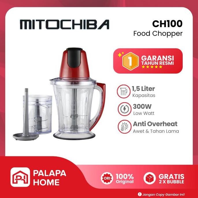 Tersedia Chopper Mitochiba CH 100 Coper Daging Mito CH-100 Choper Cooper Bumbu 2 Mata Pisau